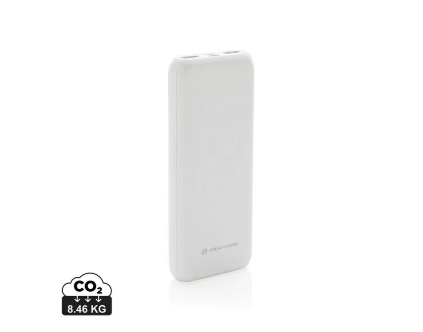 Biały power bank 20000 mAh z logo – Urban Vitamin, bez PVC