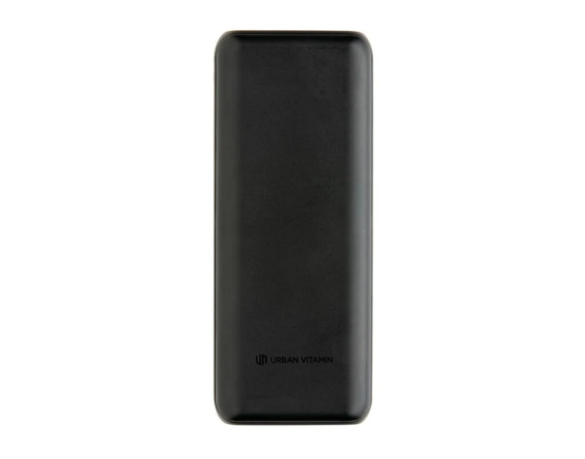 Czarny power bank Urban Vitamin 20000 mAh z logo firmy
