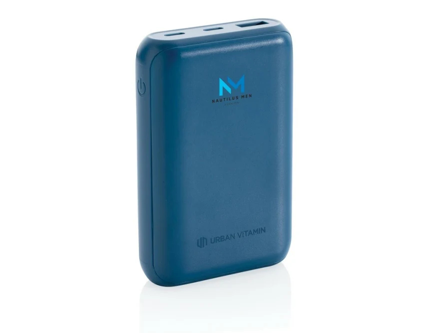 Niebieski power bank reklamowy 10000 mAh Urban Vitamin