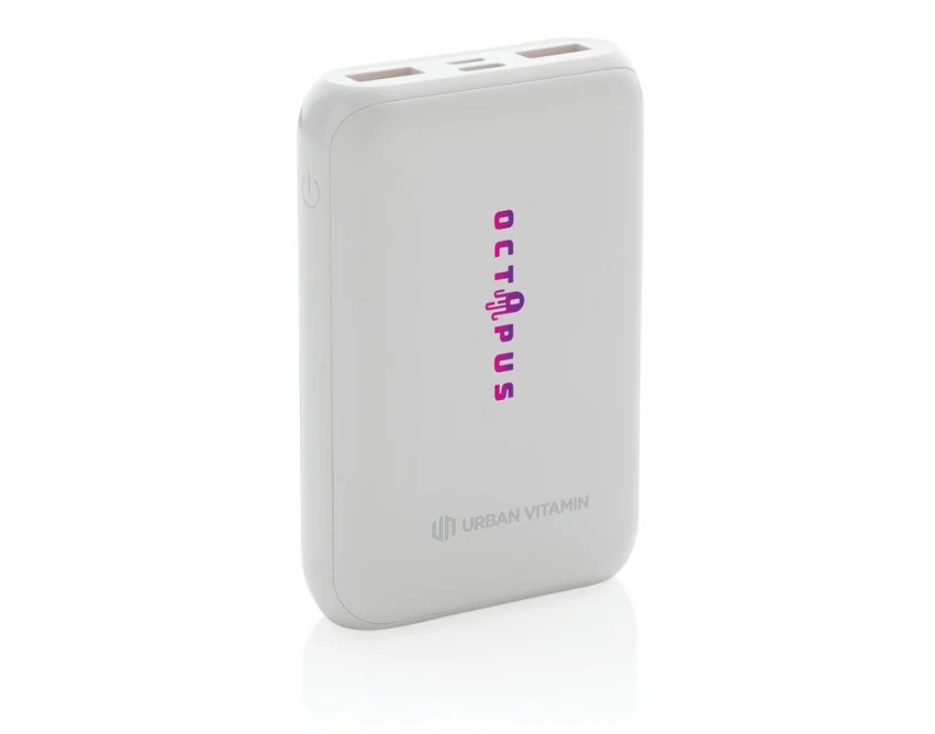 Biały Powerbank 10000 mAh PD 18W z Logo Firmowym