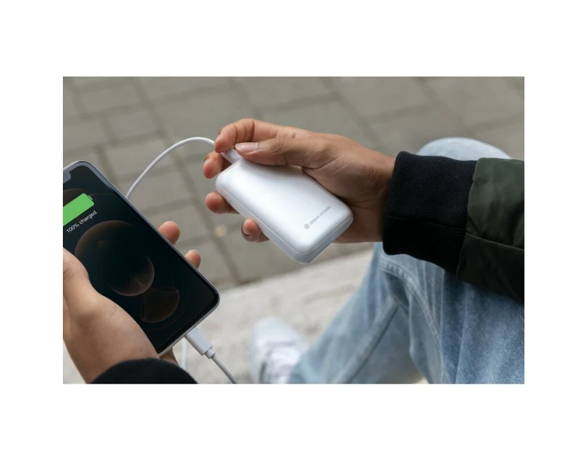 Biały Powerbank 10000 mAh PD 18W z Logo Firmowym