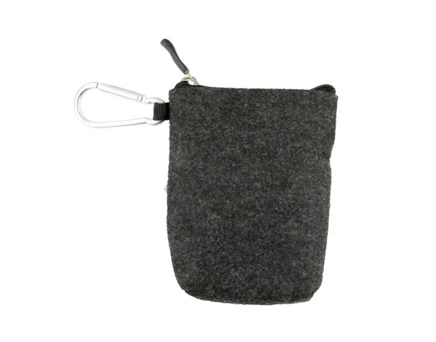 Biały power bank 10000 mAh z logo i etui filcowym