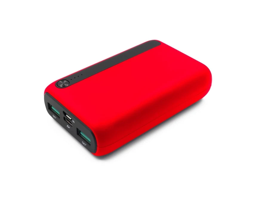 Power bank firmowy 10000 mAh czerwony z logo USB-C 20W