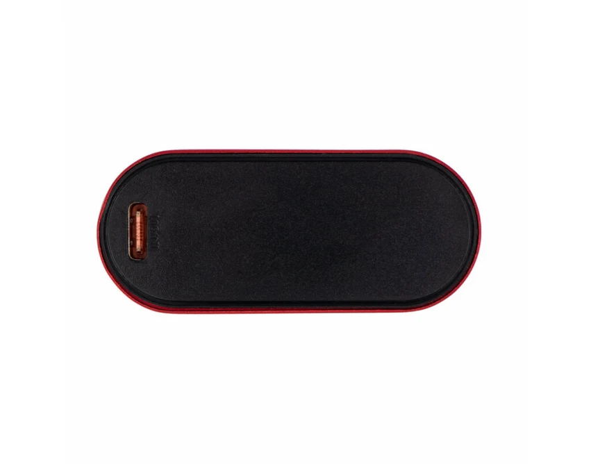Czerwony power bank 10000 mAh z logo – szybkie ładowanie 20W