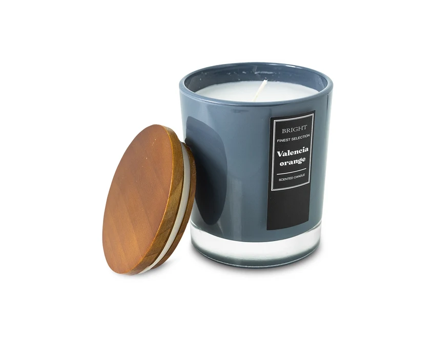 Świeca zapachowa Imola 220g z logo, szara, z grawerem