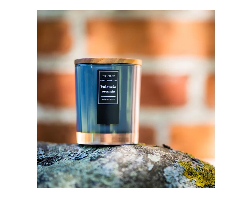 Świeca zapachowa Imola 220g z logo, szara, z grawerem