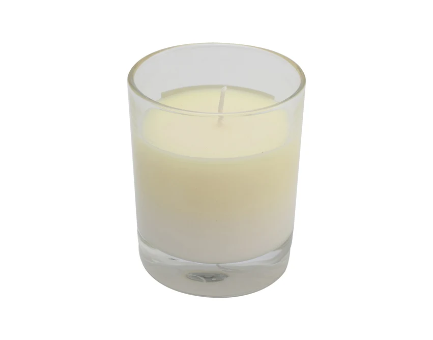 Świeca zapachowa z logo 125g jaśmin & granat transparentna