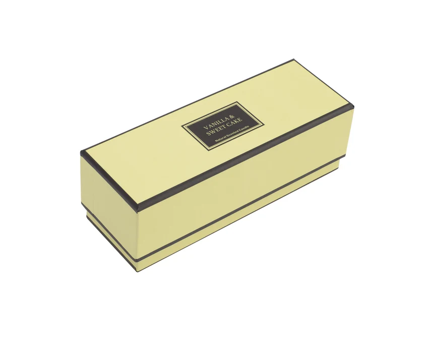 Beżowy zestaw 3 świec zapachowych z logo firmy