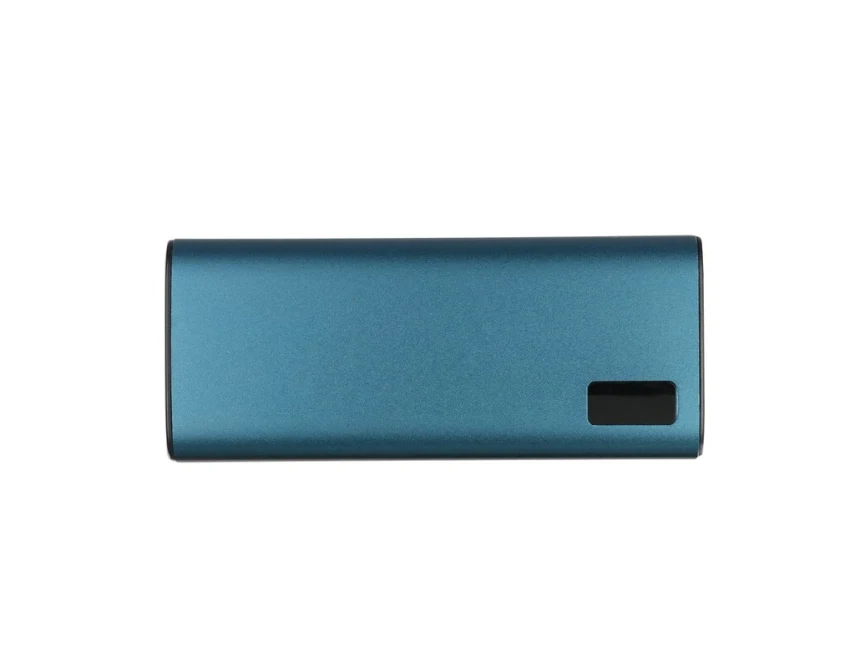 Niebieski power bank 10000 mAh aluminium z recyklingu GRS