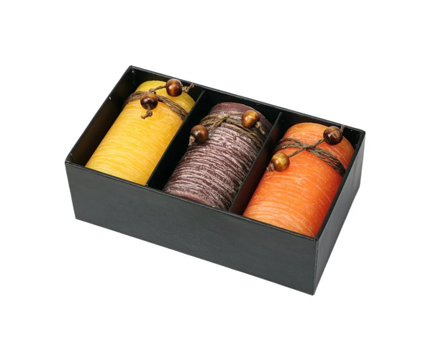 Świece reklamowe z logo, wanilia kawa ocean, brąz/żółty