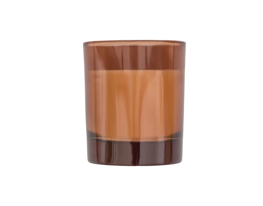 Świeca Silia brązowa w drewnianym pudełku z logo firmy