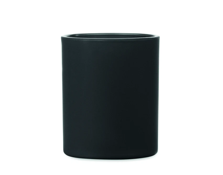 Czarna świeca reklamowa waniliowa 80g z logo w szkle