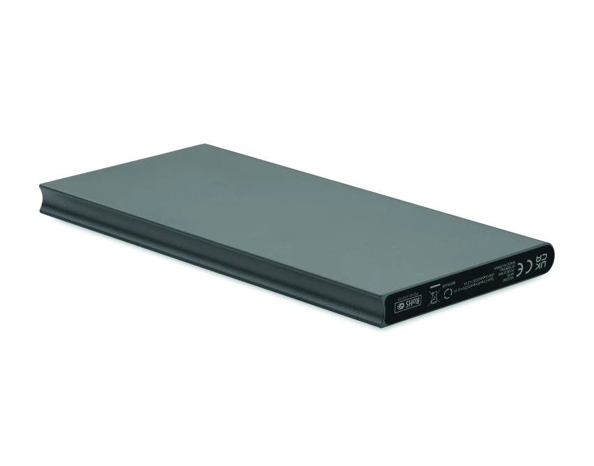 Power bank 8000 mAh tytanowy z logo – aluminium premium