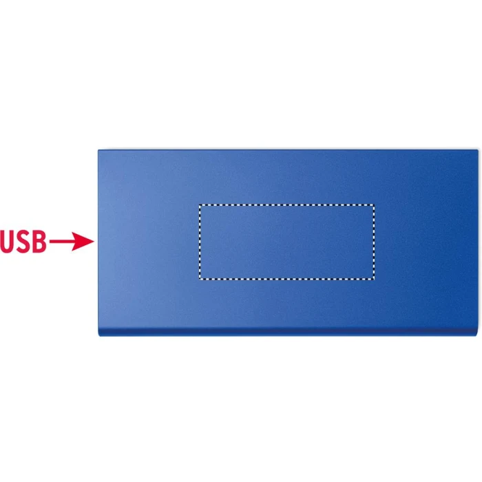 Schemat znakowania dla Grawerowanie laserowe - L3 na gadżecie: Power bank 8000 mAh niebieski z logo z recyklingowanego aluminium