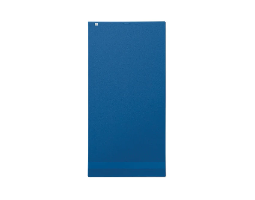 Niebieski ręcznik 140x70 z logo – bawełna organiczna