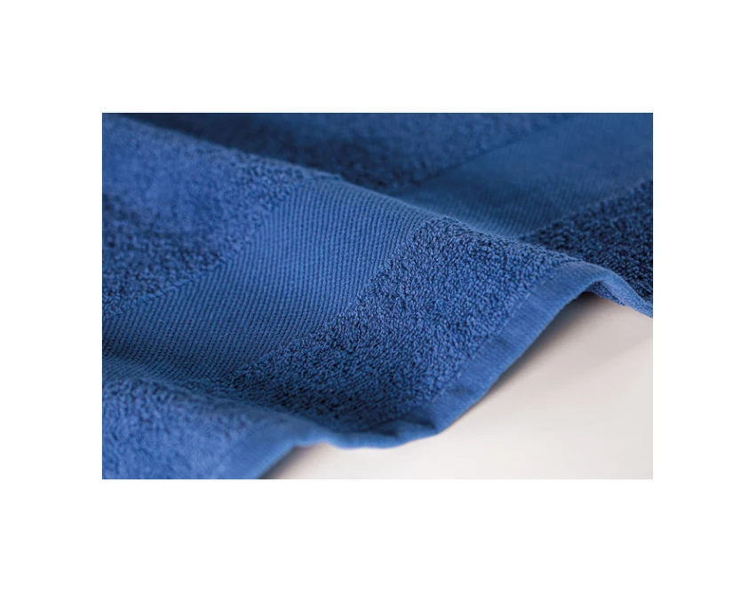 Niebieski ręcznik reklamowy 100x50 z bawełny organicznej