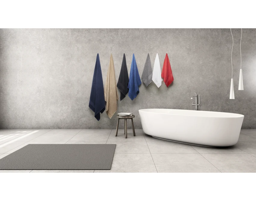 Biały ręcznik bawełniany 100x50 z logo, OEKO-TEX, eco