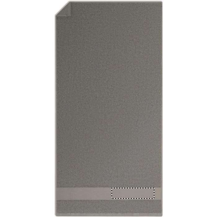 Schemat znakowania dla Transfer sitodruk - T1 na gadżecie: Szary ręcznik bawełniany 100x50 z logo OEKO-TEX, haft