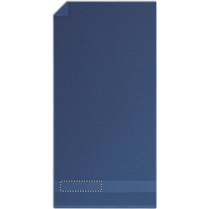 Schemat znakowania dla Sitodruk - S3 na gadżecie: Niebieski ręcznik reklamowy 100x50 z bawełny organicznej