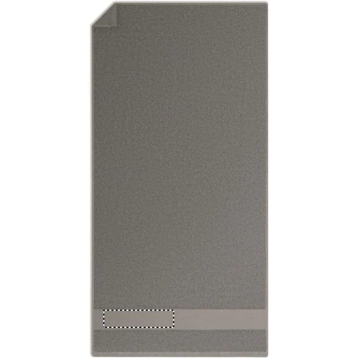 Schemat znakowania dla Sitodruk - S3 na gadżecie: Szary ręcznik bawełniany 100x50 z logo OEKO-TEX, haft