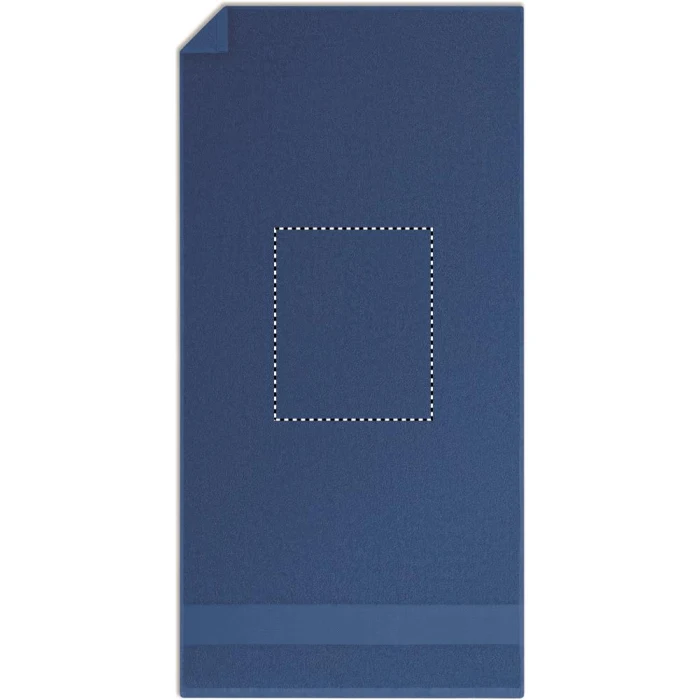 Schemat znakowania dla Haft - E na gadżecie: Niebieski ręcznik reklamowy 100x50 z bawełny organicznej