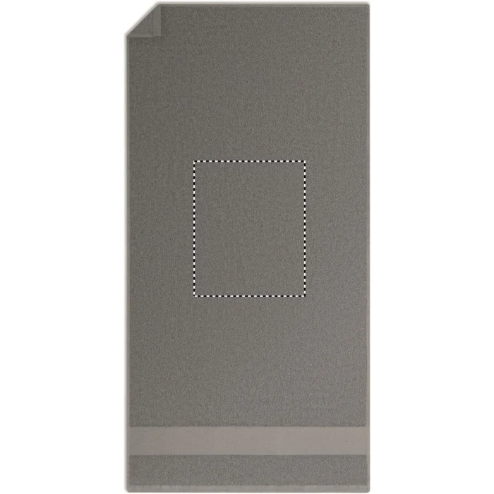 Schemat znakowania dla Haft - E na gadżecie: Szary ręcznik bawełniany 100x50 z logo OEKO-TEX, haft