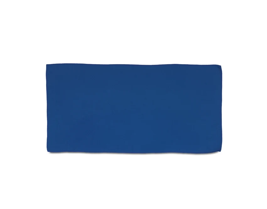 Ręcznik sportowy Frisky niebieski z etui i nadrukiem logo