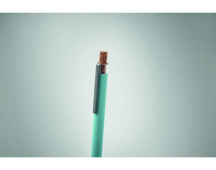 Długopis Bergamo+ miętowy z grawerem, aluminium eko