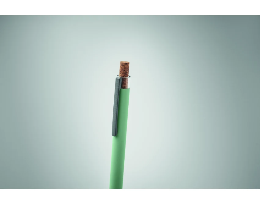 Długopis Bergamo+ miętowy z recyklingu z grawerem logo