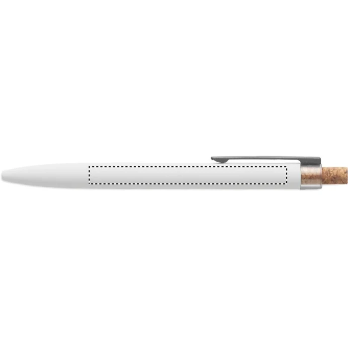 Schemat znakowania dla Grawerowanie laserowe - L2 na gadżecie: Biały długopis metalowy Bergamo+ z grawerem i korkiem