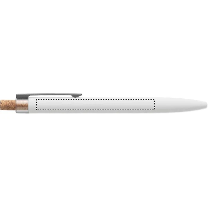 Schemat znakowania dla Grawerowanie laserowe - L2 na gadżecie: Biały długopis metalowy Bergamo+ z grawerem i korkiem