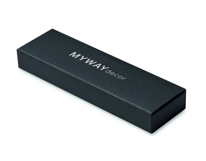 Czarny aluminiowy zestaw piśmienniczy Orwell z grawerem