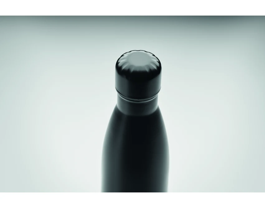 Czarny eco zestaw: stalowa butelka, notatnik RPET, długopis