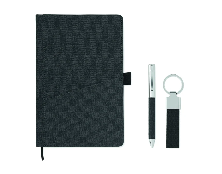 Scribi 4 – Czarny ekologiczny zestaw upominkowy RPET