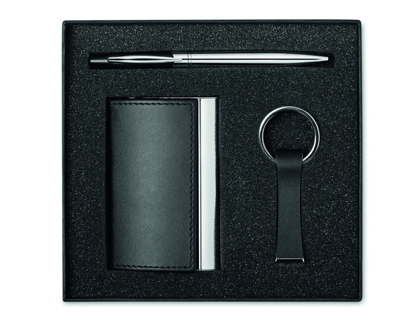 Czarny zestaw upominkowy Kadeau z metalowym długopisem