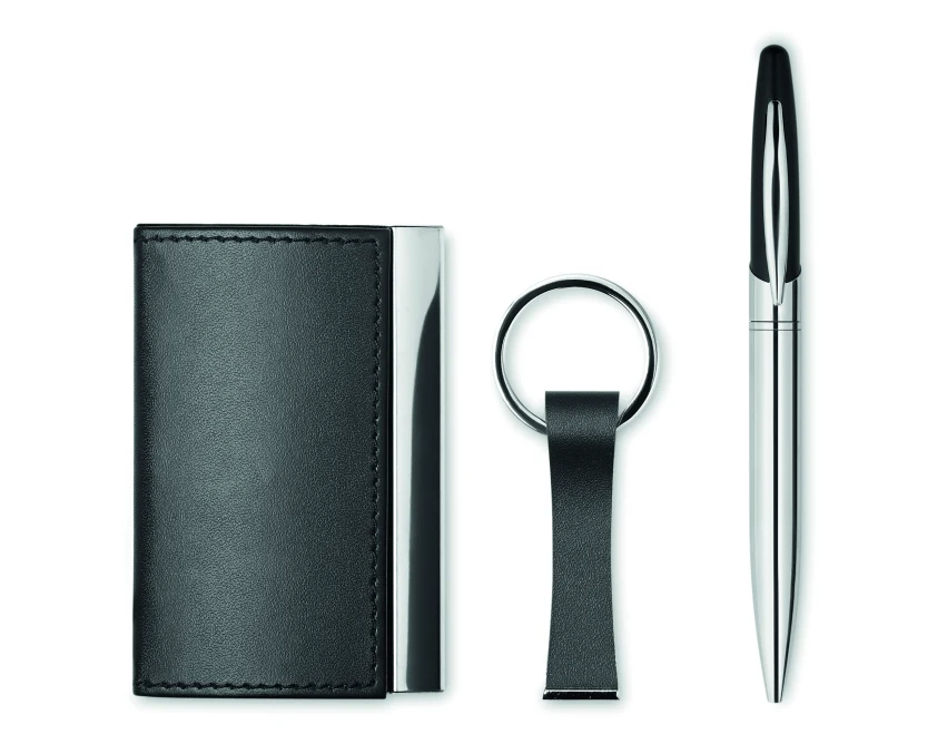 Czarny zestaw upominkowy Kadeau z metalowym długopisem