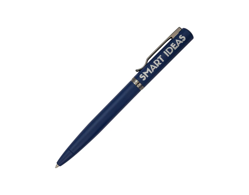 Majestic granatowy zestaw: pióro i długopis z logo firmy