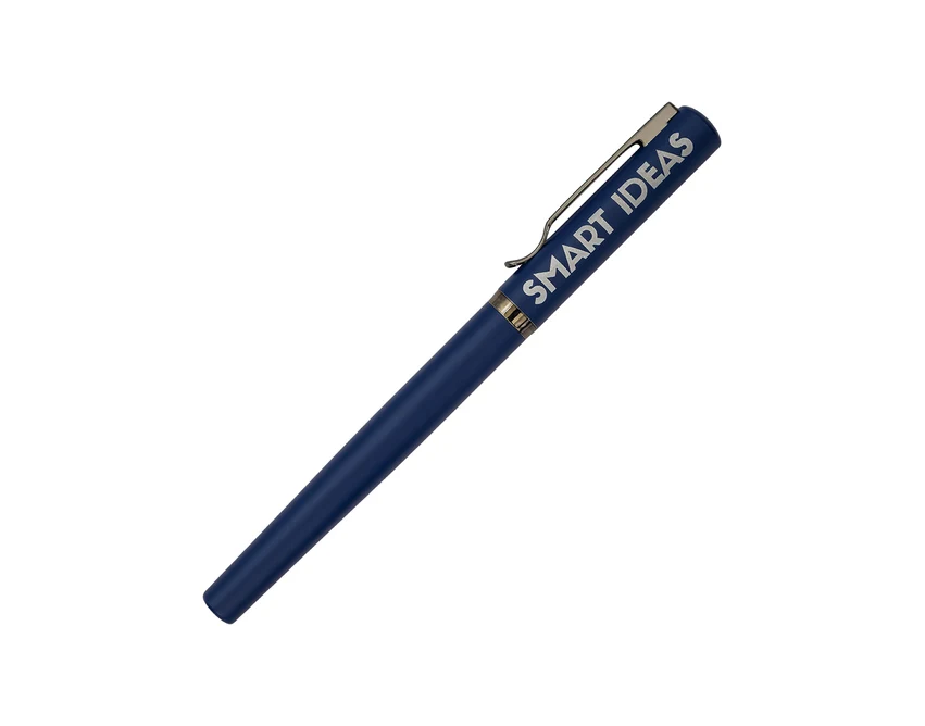 Majestic granatowy zestaw: pióro i długopis z logo firmy
