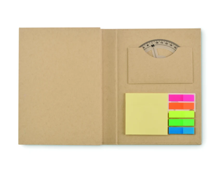 Zestaw piśmienniczy Cenote beżowy z notesem z recyklingu