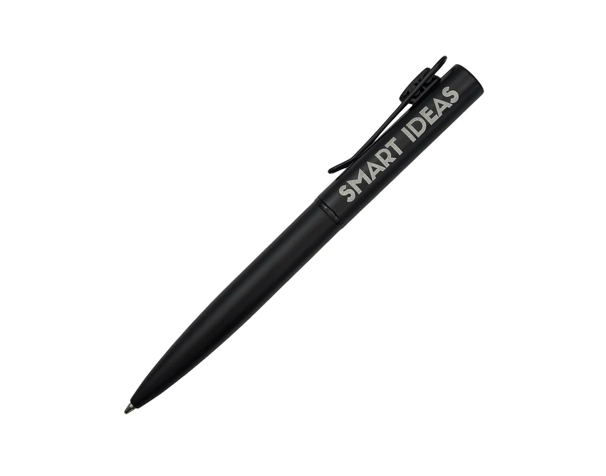 Pedri czarny zestaw piśmienniczy metalowy z grawerem logo