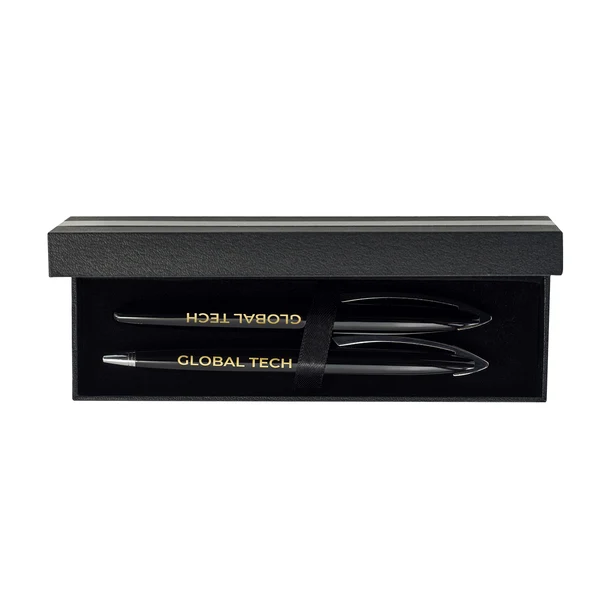Victis czarny zestaw: pióro kulkowe i długopis z logo