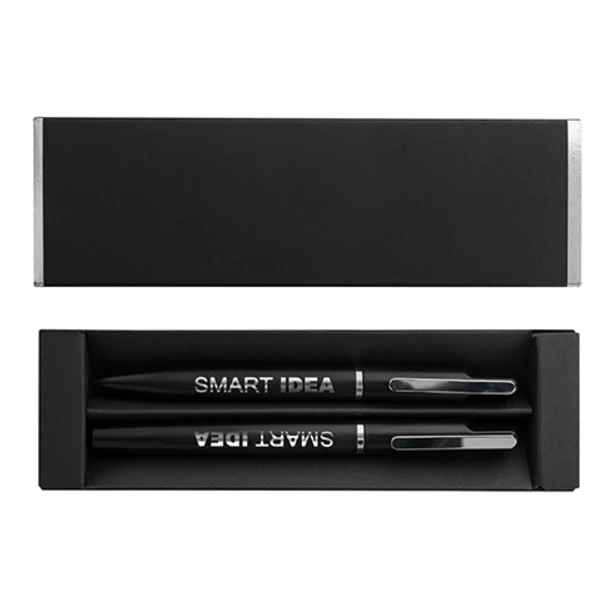 Srebrny zestaw Treasure – pióro kulkowe i długopis z grawerem