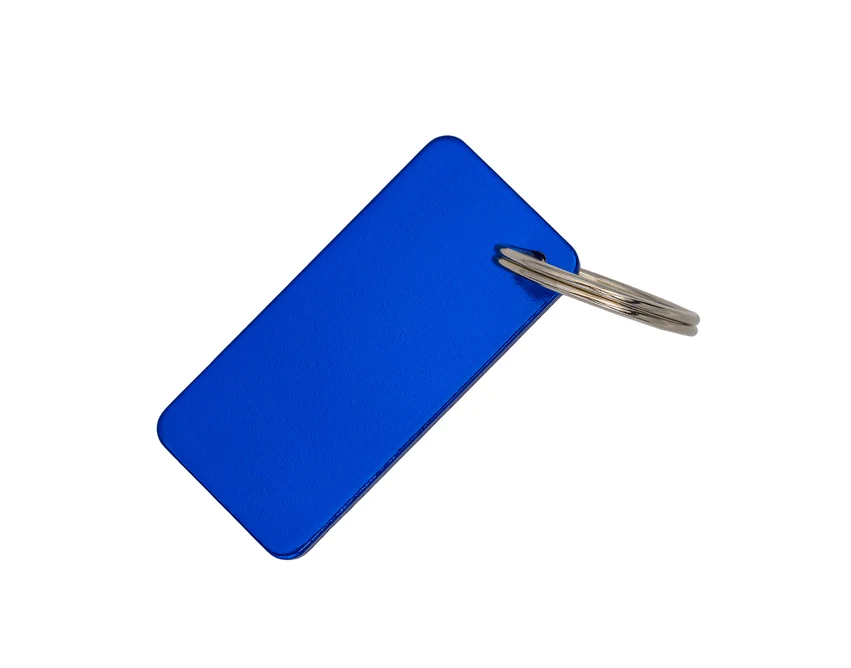 Niebieski zestaw piśmienniczy z grawerem – długopis i brelok