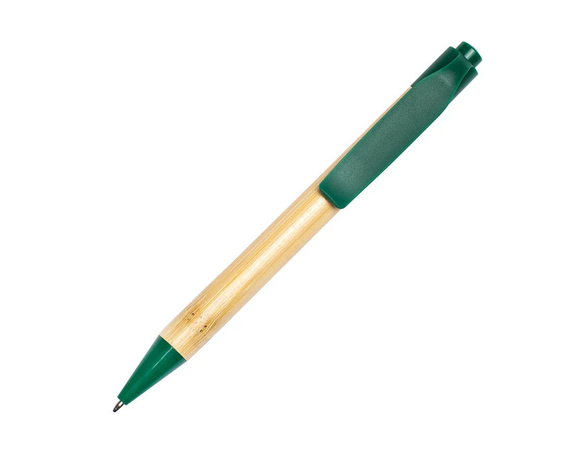 Zielony zestaw Forest: notes A5 i bambusowy długopis z logo
