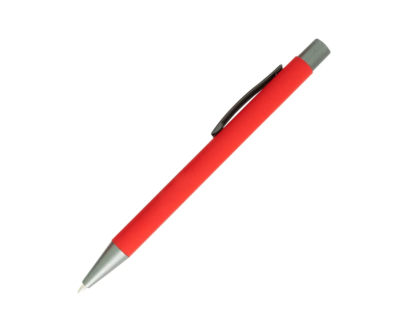 Jetmore czerwony zestaw: długopis i pióro z logo + etui