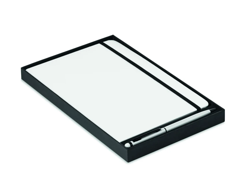 Biały notes A5 z długopisem i rysikiem Neilo set