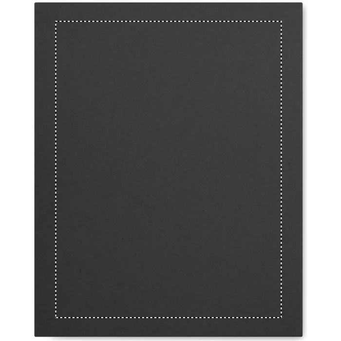 Schemat znakowania dla Sitodruk - S2 na gadżecie: Czarny zestaw notes A5 z recyklingu i metalowym długopisem