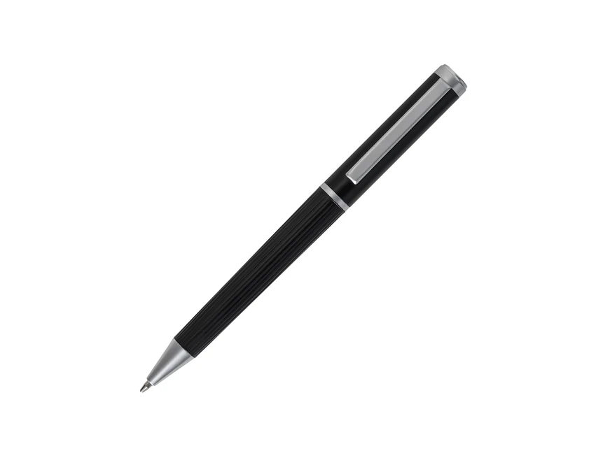 Czarny zestaw Lovini: notes A5 PU + długopis z logo