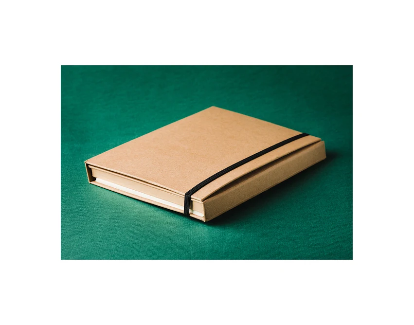 Beżowy zestaw piśmienniczy Sustain z logo w etui eko