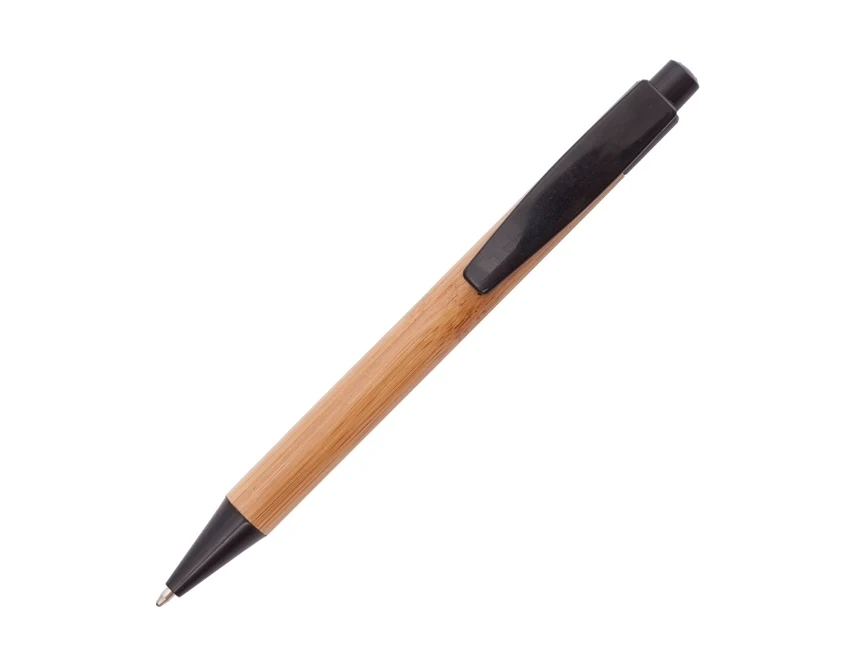 Czarny zestaw Porto: notes lniany i bambusowy długopis